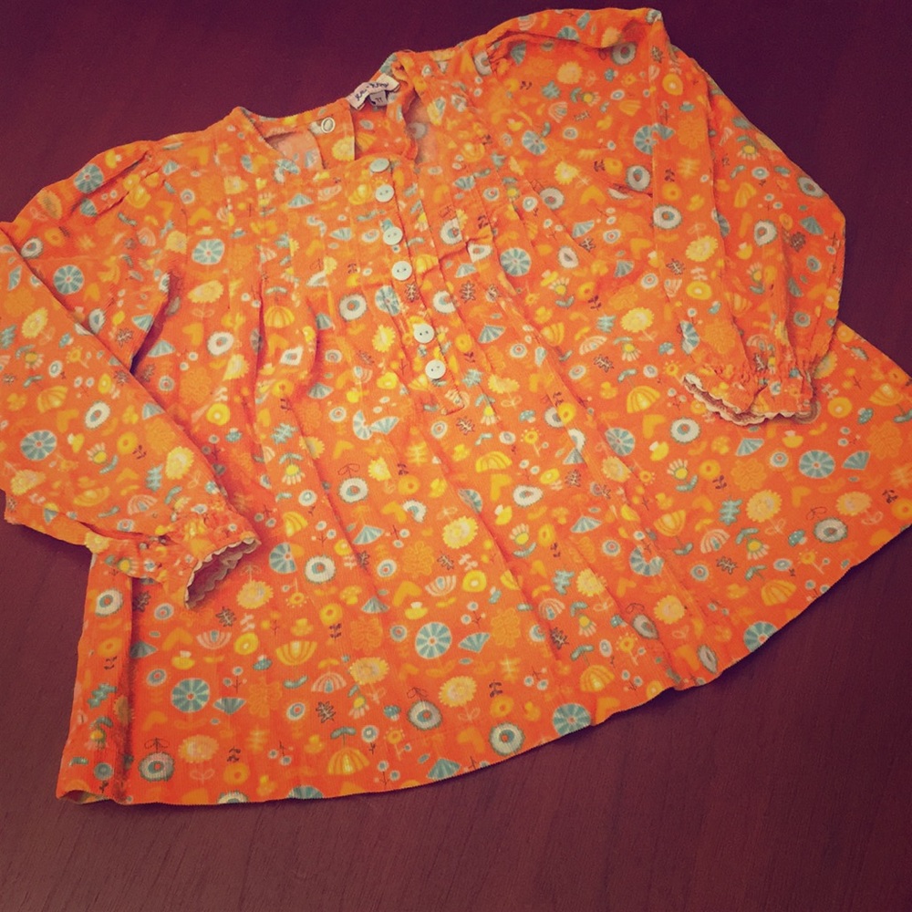 Corduroy long sleeve top